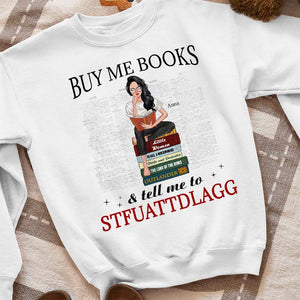 Buy Me Books, Reading Girl Book T-shirt Hoodie Sweatshirt - Shirts - GoDuckee