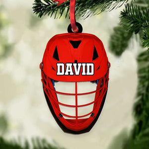 Lacrosse Helmet Personalized Christmas Ornament - Ornament - GoDuckee