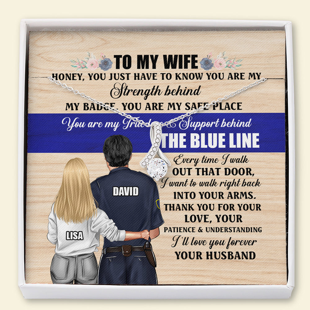 Police Couple To My Wife - Personalized Alluring Beauty Necklace - Jewelry - GoDuckee