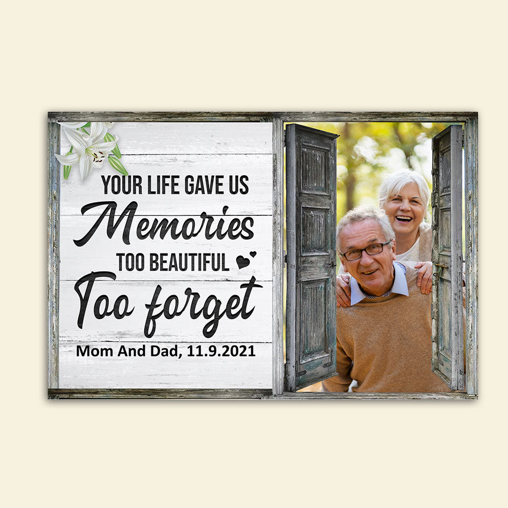 Heaven - Custom Memorial Photo Poster - Your Life Gave Us Memories - Window Frame - Poster & Canvas - GoDuckee