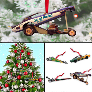 Drag Racing Car - Personalized Christmas Ornament, Christmas Gift For Drag Racer - Ornament - GoDuckee