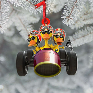 Racing Vintage Race Car Personalized Christmas Ornament - Ornament - GoDuckee