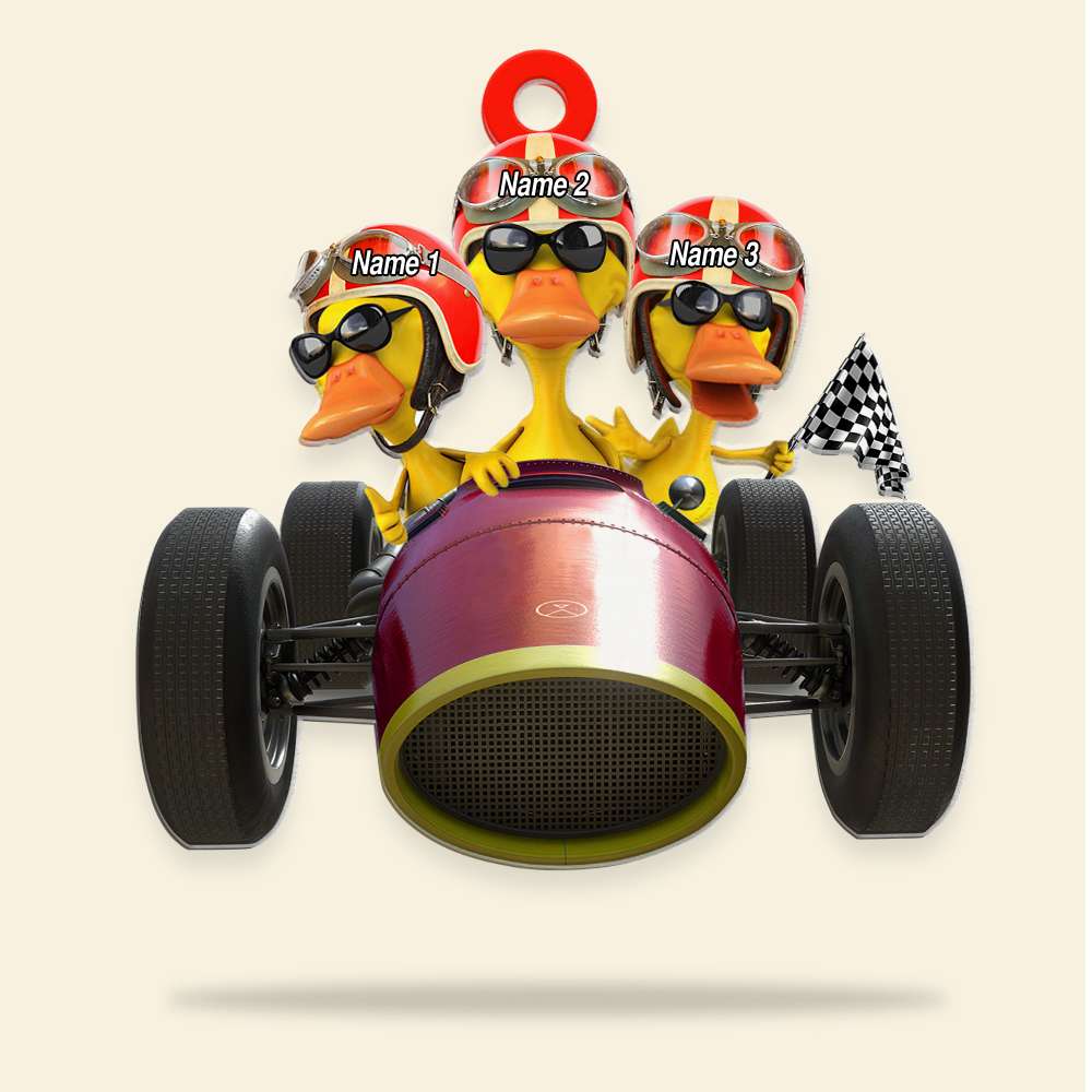 Racing Vintage Race Car Personalized Christmas Ornament - Ornament - GoDuckee