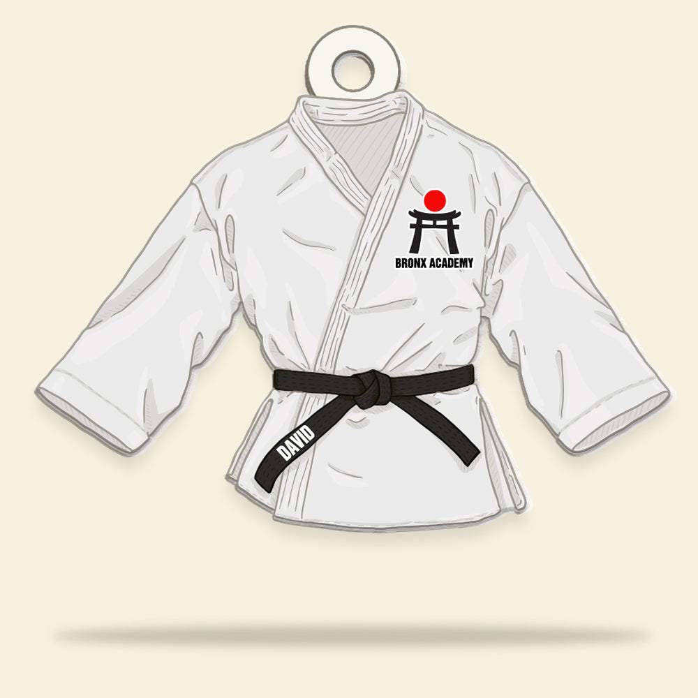 Karate Uniform With Different Belt Color Personalized Christmas Ornament - Ornament - GoDuckee